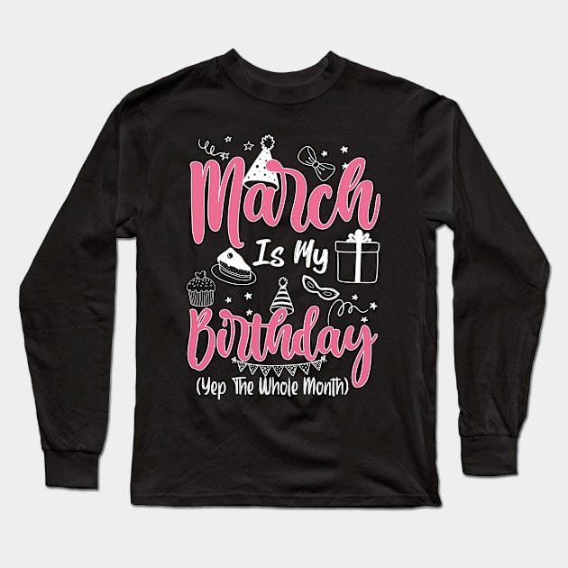 Niche Is My Birthday Month Yep The Whole Month Girl Gift Long Sleeve T-Shirt by ttao4164